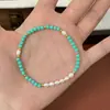 Pulsera de Plata de Ley S925 con Perlas de Agua Dulce Naturales y Turquesa, Joyería de Lujo Ligero de Moda Estilo Chino Nuevo