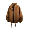 En stock: Piezas de 5W cortavientos de estilo americano de alta costura a prueba de invierno, tres pruebas, con cuello alto de montaña nevada, chaqueta acolchada de algodón, ropa de abrigo gruesa unisex