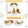Pegatinas Estáticas Navideñas de Papá Noel y Árbol de Navidad para Escaparates y Puertas de Cristal, Pegatinas Decorativas Navideñas para Vidrio, Visibles por Ambos Lados