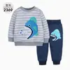 Suéter de otoño nuevo transfronterizo material ropa de bebé y niño traje de dos piezas cuello redondo jersey traje informal [al por mayor]]