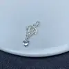 Colgante Corazón con Alas de Micro-Diamante que Conserva el Color con Cuentas Pulsera de Juguete de Cristal Hecha a Mano Accesorios de Joyería DIY Cuentas