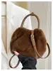 Bolsa Peluda Más Vendida Otoño/Invierno para Mujer 2026 Nueva Versátil Bolso Cruzado Bolso de Mano Súper Popular Bolso Tote Pequeño Esponjoso