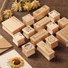 Lindo material de decoración de diario impreso para estudiantes artísticos transfronterizos, traje mate de 6 tipos, exquisito sello de madera