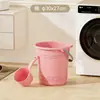 Juego de Cubo de Agua para el Hogar, Lavabo, Cucharón de Agua, Cubo de Plástico Engrosado, Gran Capacidad, Uso Doméstico, Set de Tres Piezas para Baño en Dormitorio de Estudiantes