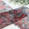 Tanglong Estilo Japonés Retro Malla Estampada Bordado Encaje Hilo Dorado Flor Pequeña Ropa Cortina Accesorios de Encaje DIY