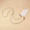 Bolso Cruzado de Perlas Irregulares Lanyard Largo Portátil para Teléfono Móvil Lanyard Sencillo de Perlas para Teléfono Móvil Cadena para Teléfono Móvil Cadena Cadena
