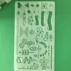 Amazon Caliente Cuenta de Periódico Europeo y Americano Plantilla de Pintura diy Tema de Cuenta Manual Regla de Encaje para Dibujo Hueco