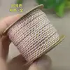 Cuerda de mano tejida con hilo de algodón con adición de oro de 1.8 mm, cuerda para jugar Wen, no elástica, resistente al desgaste, cuerda DIY, borla de bodhi, punta