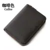 Nova carteira feminina compacta de couro genuíno com zíper curto, estilo japonês simples com múltiplos compartimentos para cartão e porta-moedas