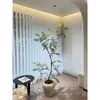 Cenário Arco-Íris do Mar Planta Orelha de Macaco de Folha Densa Planta Verde Artificial Planta Falsa de Chão para Sala de Estar Planta Decorativa Flor Artificial