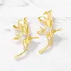 Fábrica direta de acessórios para broches e corsages DIY latão dourado tulipa joias de metal feitas à mão acessórios