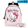 3D Nuevo Producto HelloKitty Dibujo Animado Lindo Sanrio Hello Kitty Mochila Estudiante Bolsa Escolar Estuche Dos Piezas Set