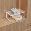Prateleira Divisória Expansível para Guarda-Roupa para Roupas, Chapéus e Bolsas; Prateleira de Armazenamento para Guarda-Roupa de Quarto e Sapateira; Ferramenta de Organização