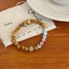 Pulsera Nuevo Estilo Chino Imitación Piedra Natural Insi Nicho Pulsera de Cuentas Pulsera Elástica Pulsera para Pareja Estudiante Venta al por Mayor