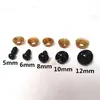 Ojos de muñeca accesorios diy caricatura comercial diez mil espiral hecho a mano accesorios negros material de lana joyería diy