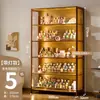 Vitrina Iluminada Hecha a Mano, Soporte de Exhibición de Acrílico, Vitrina Transparente a Prueba de Polvo para Modelos de Juguete, Adornos de Bloques de Construcción, Caja de Exhibición para Cajas Sorpresa