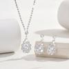 Joyería transfronteriza europea y americana para novias, collar con pendientes y gotas de agua de circón, accesorios para trajes, para reuniones diarias, fiestas y cenas.