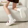 Pantuflas de Algodón de Peluche de Gato KT de Dibujos Animados para Mujer, Cerradas, Impermeables, EVA Ligero, Felpa Antideslizante, Cálidas, Pantuflas de Algodón para Padres e Hijos, Transfronterizas