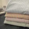 Unas Gotas de Lluvia Estilo Coreano Japonés Viajero Literario Minimalista Versátil Tela Oxford Rayada Camisa Colorida para Mujer Para Superponer