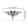 Pegatinas de tatuaje sensibles a la temperatura con alas de corazón y cuernos de diablo, impermeables y de larga duración, para pecho, abdomen y cintura, decoración sexy estilo ins