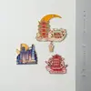 Adesivos Magnéticos de Liga de Zinco com Logos Personalizáveis para Atrações, Edifícios, Museus e Geladeiras; Ímãs Metálicos Culturais e Criativos para Geladeiras