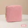 Bolsa de maquillaje de pana, bolsa grande de capacidad engrosada para lápiz labial, bolsa para toallas sanitarias, bolsa de almacenamiento de cosméticos, bolsa de almacenamiento de toallas sanitarias