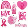 Parches de tela con bordado de cinta de caridad temática rosa para ropa y bolsos, insignias termoadhesivas, parches decorativos y etiquetas bordadas por computadora