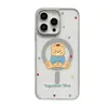 Oso de Lunares Adecuado para iPhone 18 Pro Max Funda Magnética de Acrílico Mate para Teléfono 16/15 Estilo Minimalista de Nicho
