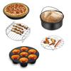 Accesorios para freidora de aire, cesta para hornear de 7 piezas, bandeja para pizza, rejilla para hornear, bandeja para pasteles para 4,5-8 cuartos