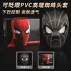 Halloween Homem-Aranha Capuz Olhos Móveis Toque Luminoso Cos Máscara Elétrica Luz Máscara Crianças Brinquedos