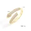 Anillos Abiertos Geométricos con Forma de Flecha Incrustados de Circonita de Venta Caliente Transfronteriza Europea y Americana al por Mayor Moda de Nicho para Mujeres Accesorios Versátiles