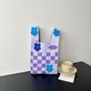 Bolsa Tricotada com Senso Avançado Nova Bolsa de Pulso de Desenho Animado Bolsa de Férias Bolsa de Mão Nicho Versátil Bolsa de Mão Bolsa de Presente