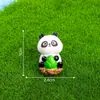 Figuras de animales panda creativas y adorables, perfectas para decoraciones de jardinería DIY, accesorios para coche, adornos de escritorio y exhibiciones de paisajes en miniatura
