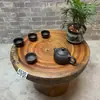 Mesa de Té de Madera de Alcanfor Talla de Raíz Madera Maciza Mesa de Café Pequeña Estilo Shaji B&B Sala de Estar Ventana Saliente Tatami Mesa Pequeña