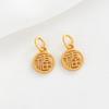 Guochao Sha Campana de Tigre Dorado Accesorios Tejidos Joyería Pulsera Accesorios Chapado en Cobre Dorado Esmalte Cuentas de Cubo Cuentas