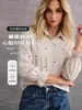Camisa con Estampado de Corazones para Mujer, Primavera y Verano, Top Asimétrico de Moda con Mangas de Campana, Camisa Cola de Golondrina para Mujer
