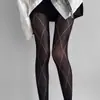Meia-calça Jk com Padrão de Diamante para Mulheres, Estilo Fino de Primavera e Outono, Leggings Jacquard Emagrecedoras