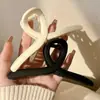 Novo Presilha de Cabelo Cruzada Simples Grande 13CM Fosca de Alta Qualidade Sabor Cremoso Prendedor de Tubarão para Cabelo Acessório de Cabeça