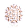 Lanhao moda coreana creativa broche completo de perlas brillantes ramillete broche de flor para mujer accesorios de ropa al por mayor