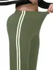 Conjunto de Duas Peças de Jaqueta Longa com Zíper Colorida Contrastante Preto e Branco Elástica Slim Fit Roupa Esportiva ao Ar Livre para Yoga Conjunto de Yoga Feminino