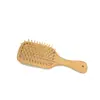 Conjunto de Pincel Quadrado de Lã e Pente com Almofada de Ar para Limpeza Facial e Cuidados com o Couro Cabeludo, Pente de Madeira Grande para Modelar Que Não Danifica o Cabelo