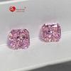 Spot brilhante gelo quebrado flor corte torno trabalhador quadrado chanfro forma luz cor rosa sintético CZ broca zircão artificial