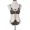 Lencería Sexy Lianyungang Uniforme de Sirvienta Estampado de Leopardo Tres Puntos Caliente y Sexy Apasionado Ropa de Cama No Necesita Quitarse para Provocar Qqny