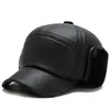 Sombrero para hombres de mediana edad y ancianos protección para los oídos de invierno padre sombrero de algodón cálido sombrero de cuero abuelo sombrero para cabeza vieja sombrero de anciano días de otoño e invierno