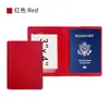 En stock, porta pasaporte de cuero PU, diseño liso, personalizable con logotipo de empresa, protector de pasaporte de cuero al por mayor, estuche para pasaporte