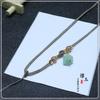 Corda de Colar Teto de Lótus Joia Cordão Dourado Corda com Pingente de Jade Corda Trançada à Mão de Alta Qualidade Cordão com Pingente Ajustável