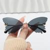 Nuevas Gafas de Sol Metálicas de Mariposa para Niños sin Marco Transfronterizas para Niños y Niñas Viaje Ocio Gafas de Sol Decorativas Gafas de Sol Personalizadas