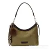 Bolso Cubo de Felpa y Gamuza Japonés y Coreano Simple y Elegante Nuevo Llegada 2026 para Mujer en Otoño Bolso de Hombro Único de Mano Cruzado para el Brazo