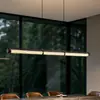 Lámpara de araña moderna minimalista de tira larga para bar y restaurante, estilo Bauhaus, inspiración italiana, lujo ligero, gama alta