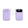 Carregamento Super Rápido Certificado 3C, Power Bank de 20000mAh, Ultrafino, Portátil, Grande Capacidade, Cabo Embutido, Fonte de Alimentação Móvel